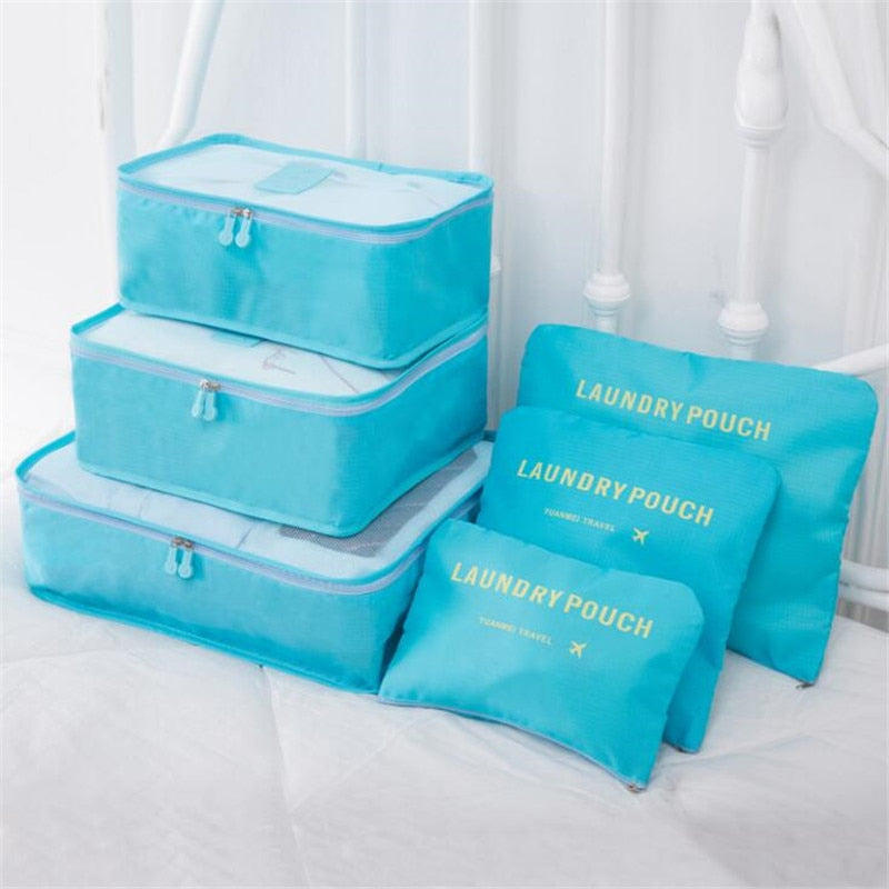 Packing Bag, Breathable 6Pcs/Set Travel Storage Bag, Portable for Bras,  Socks Travel Storing Clothes(Blue) : : Home & Kitchen