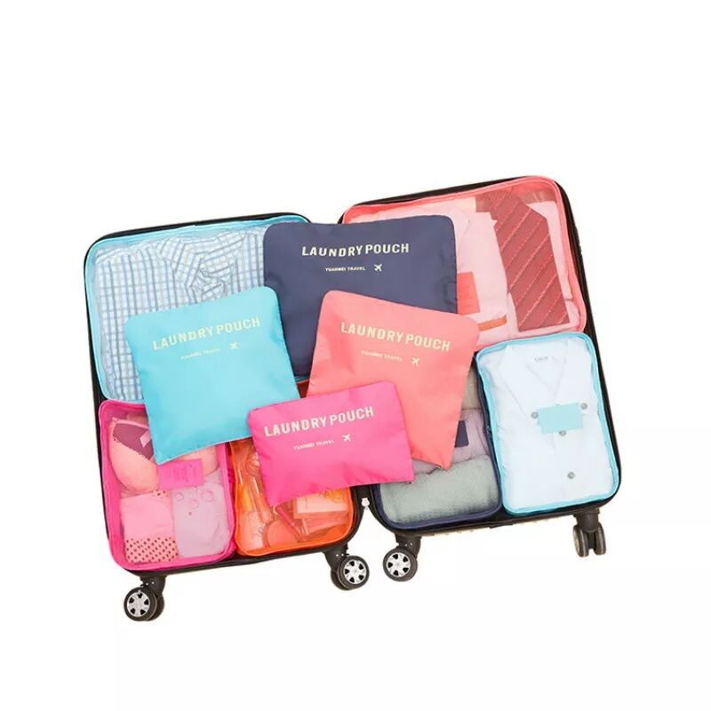 6 Travel Set With Six Organizer Packaging Suitcase Storage Bags Aviator UK